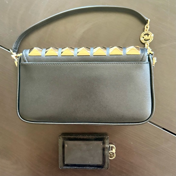 Black and Gold Studded Michael Kors Bag - Picture 4 of 5